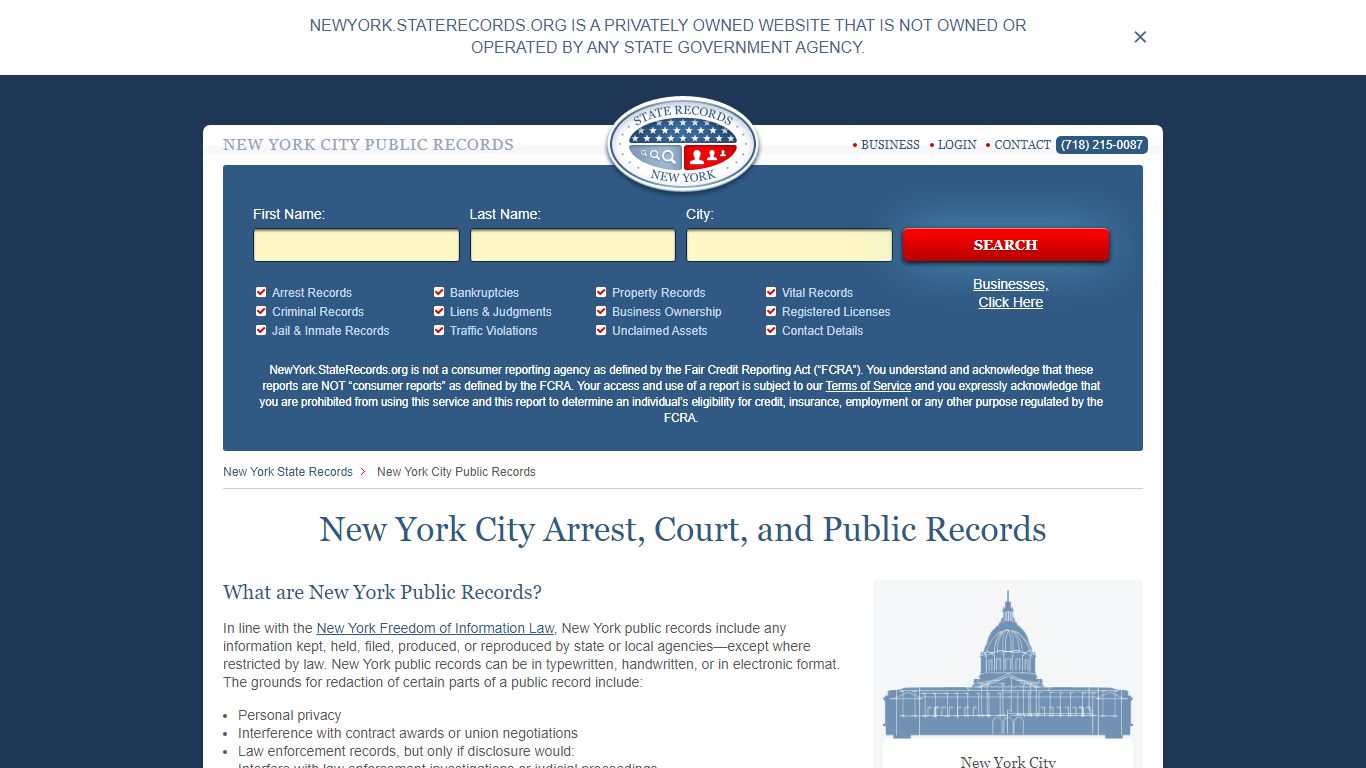 New York City Arrest, Court, and Public Records